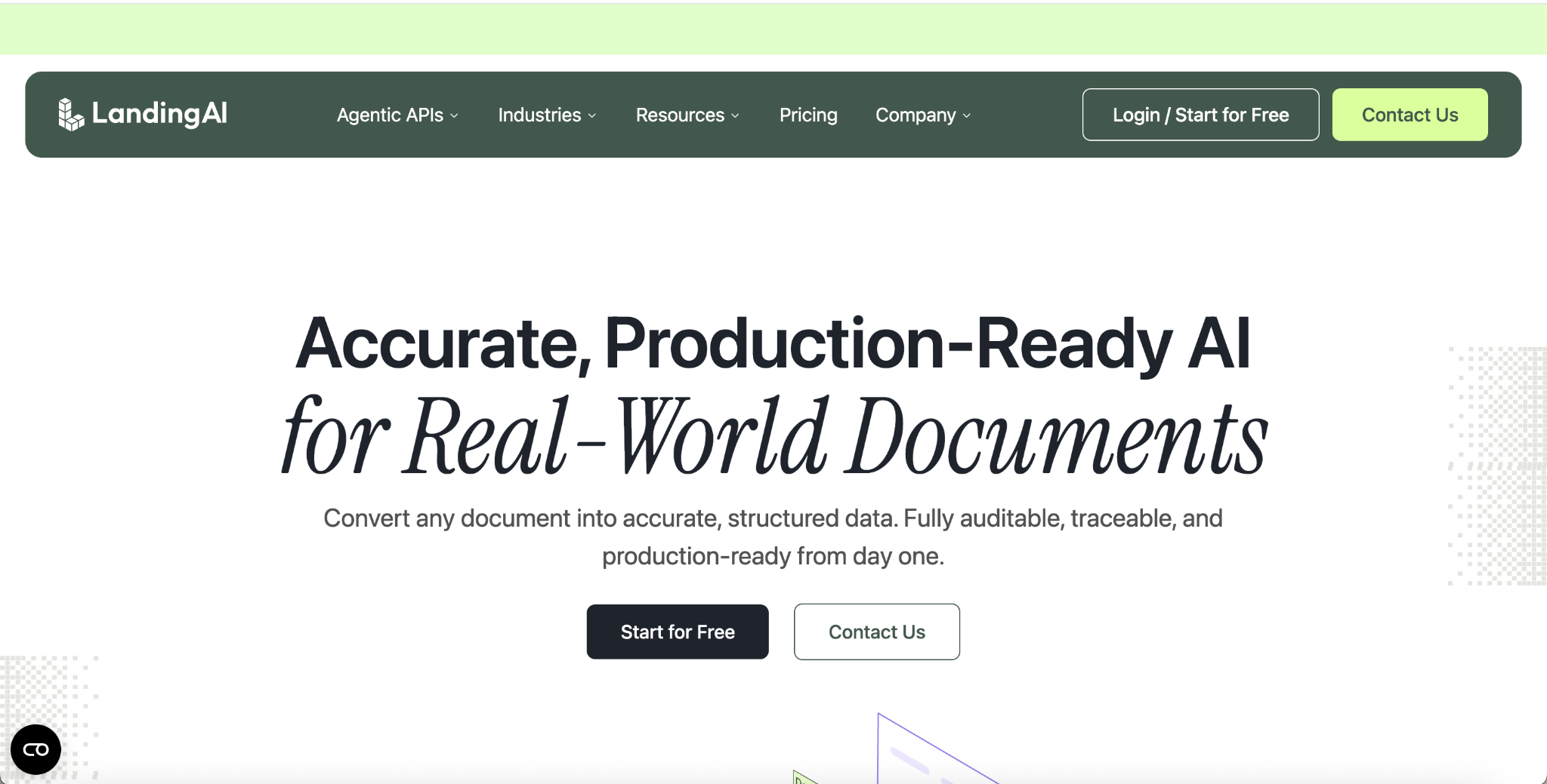 LandingAI Agentic Document Extraction