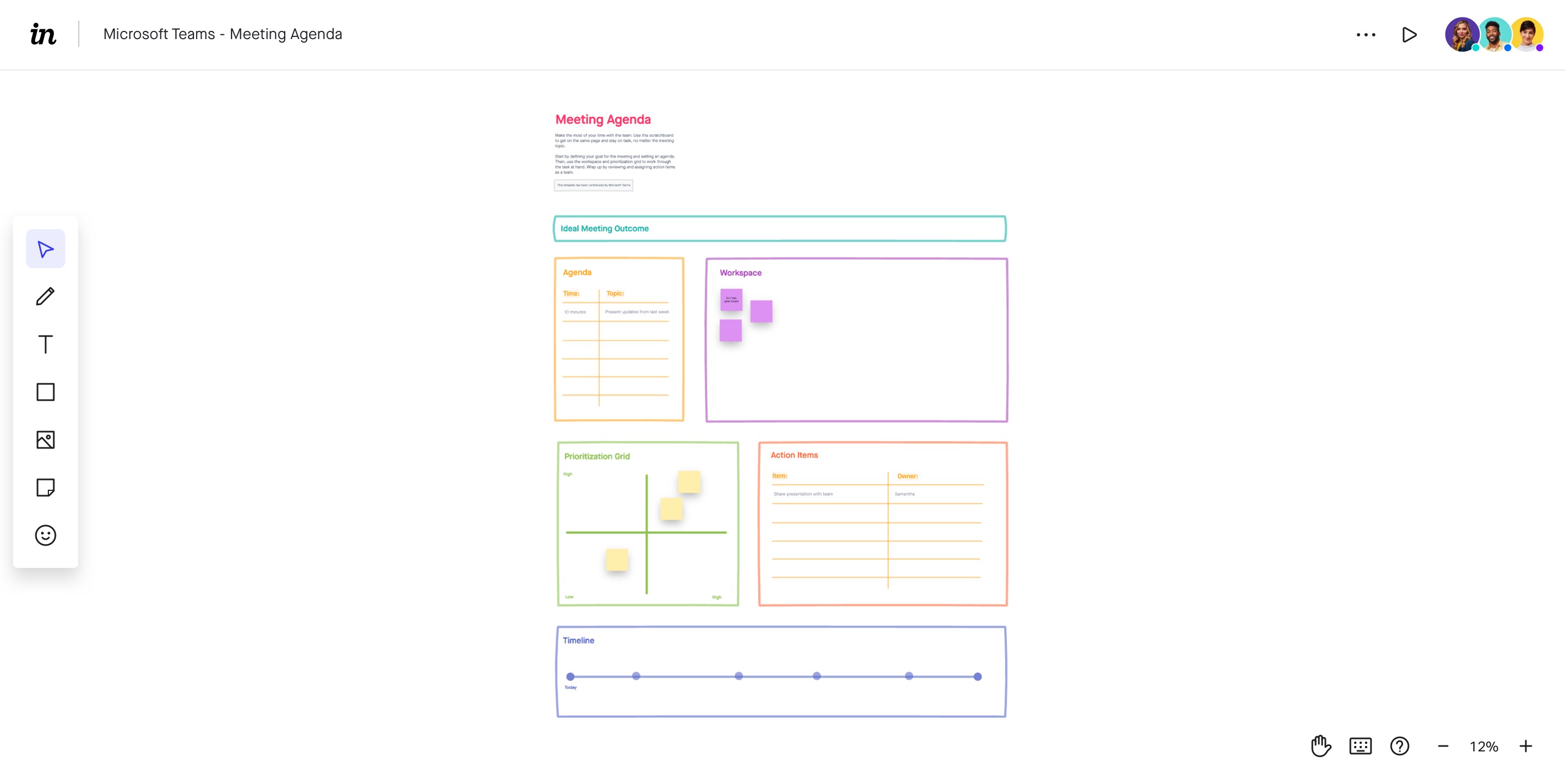 Meeting Agenda Template  InVision Freehand Within Meeting Notes Template With Action Items