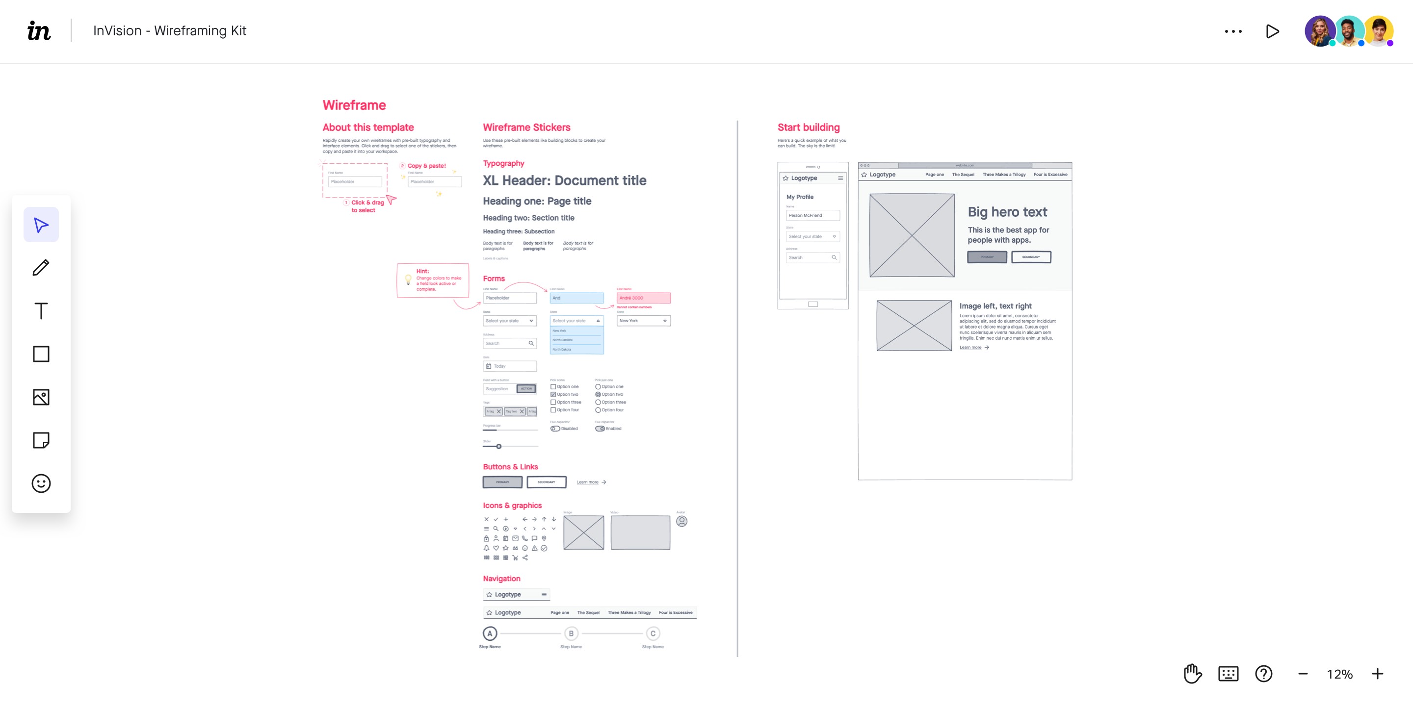 Download Wireframe Template For Apps Websites And Ux Design Invision
