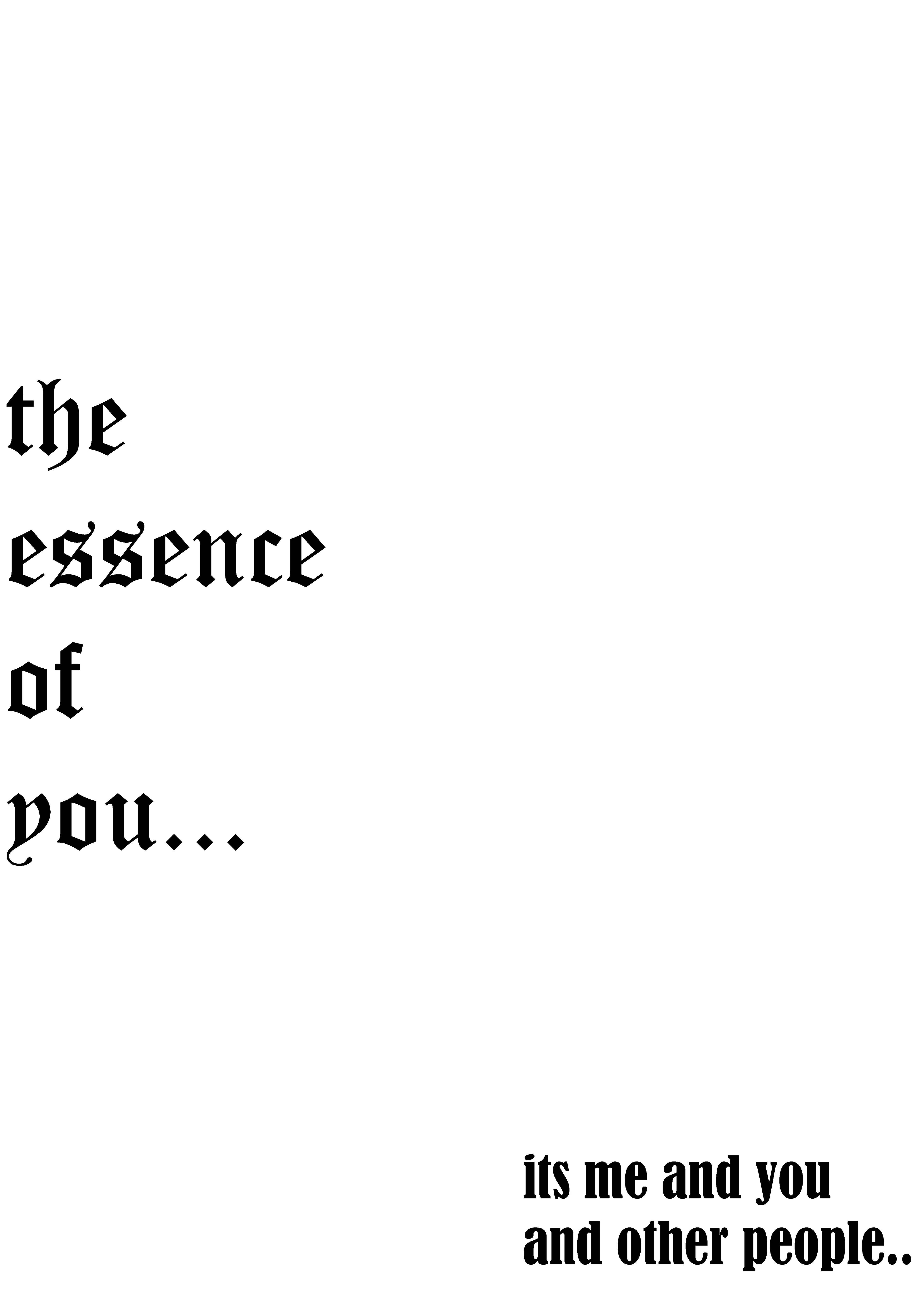 The Essence of You: Catalogue