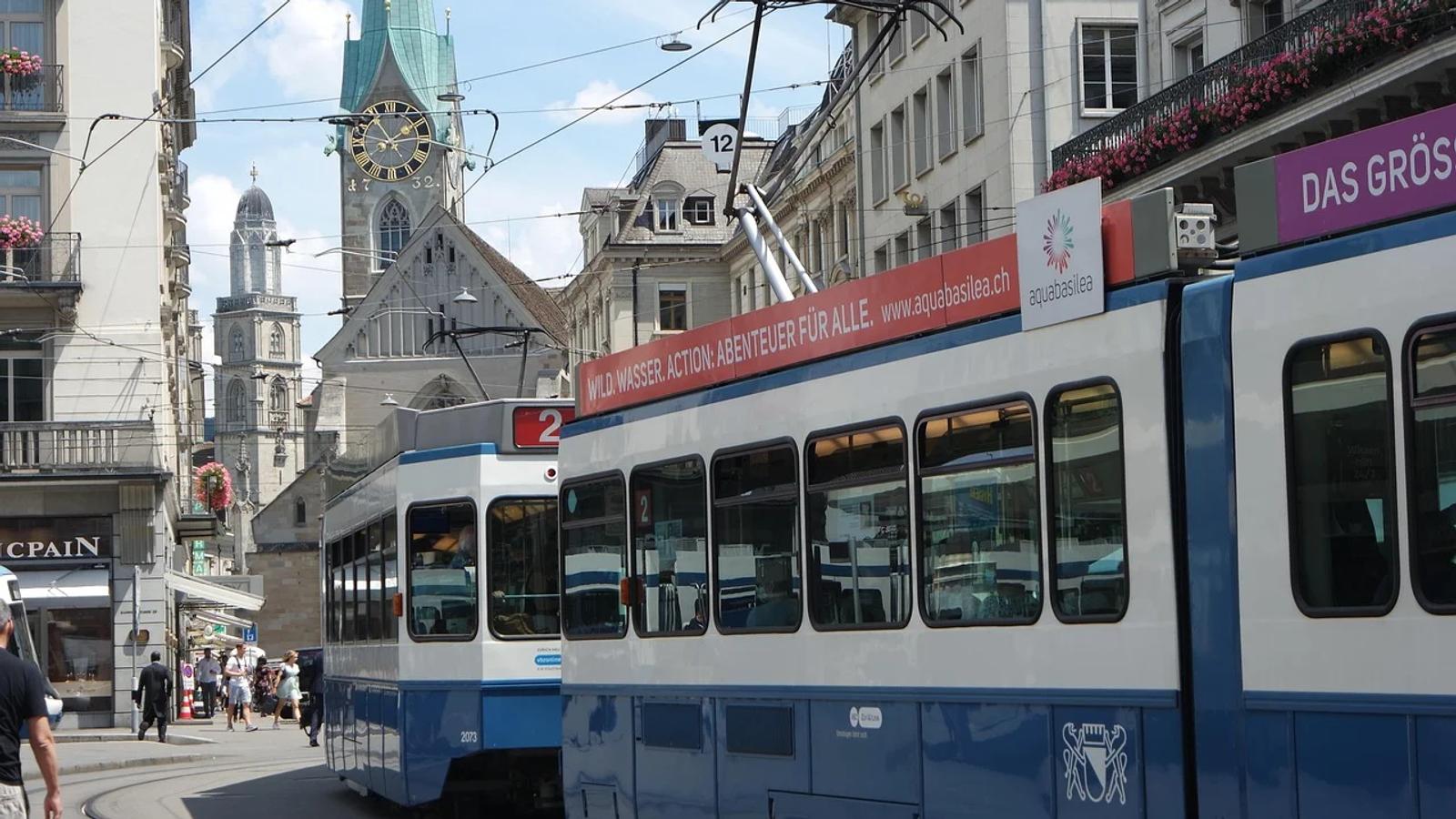 Zurich, Parade ground, Tram image