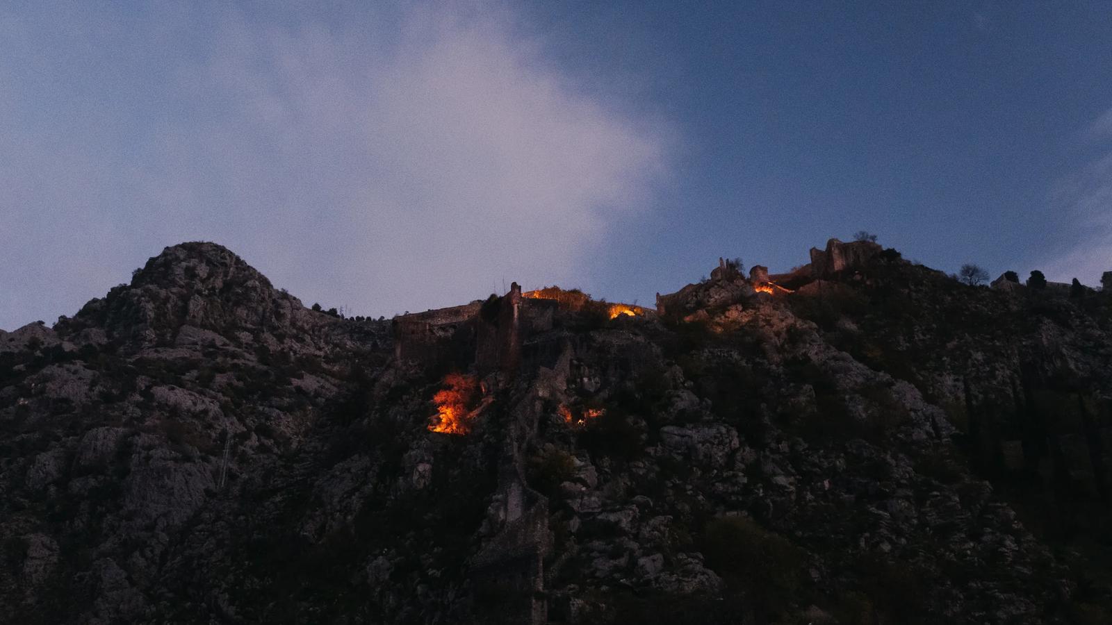 evening kotor walls