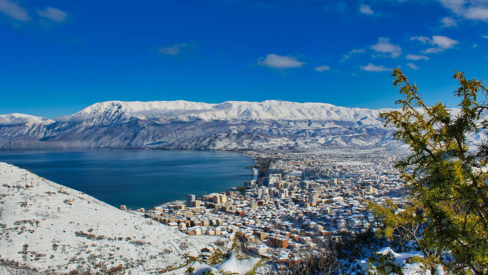 aerial view of city near body of water during daytime