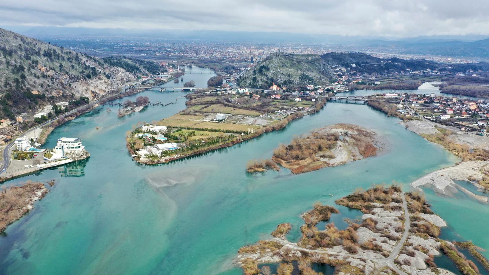an aerial view of a city