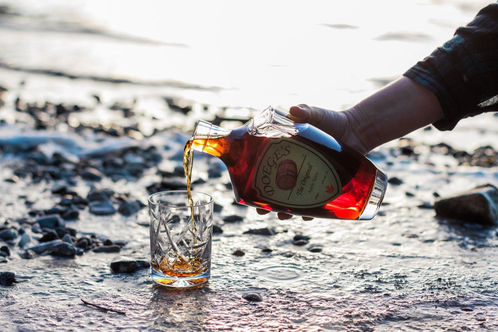 A drink being poured.