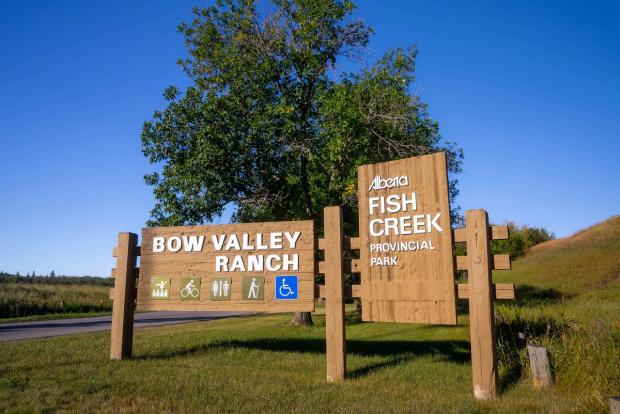 Fish Creek Provincial Park Sign.