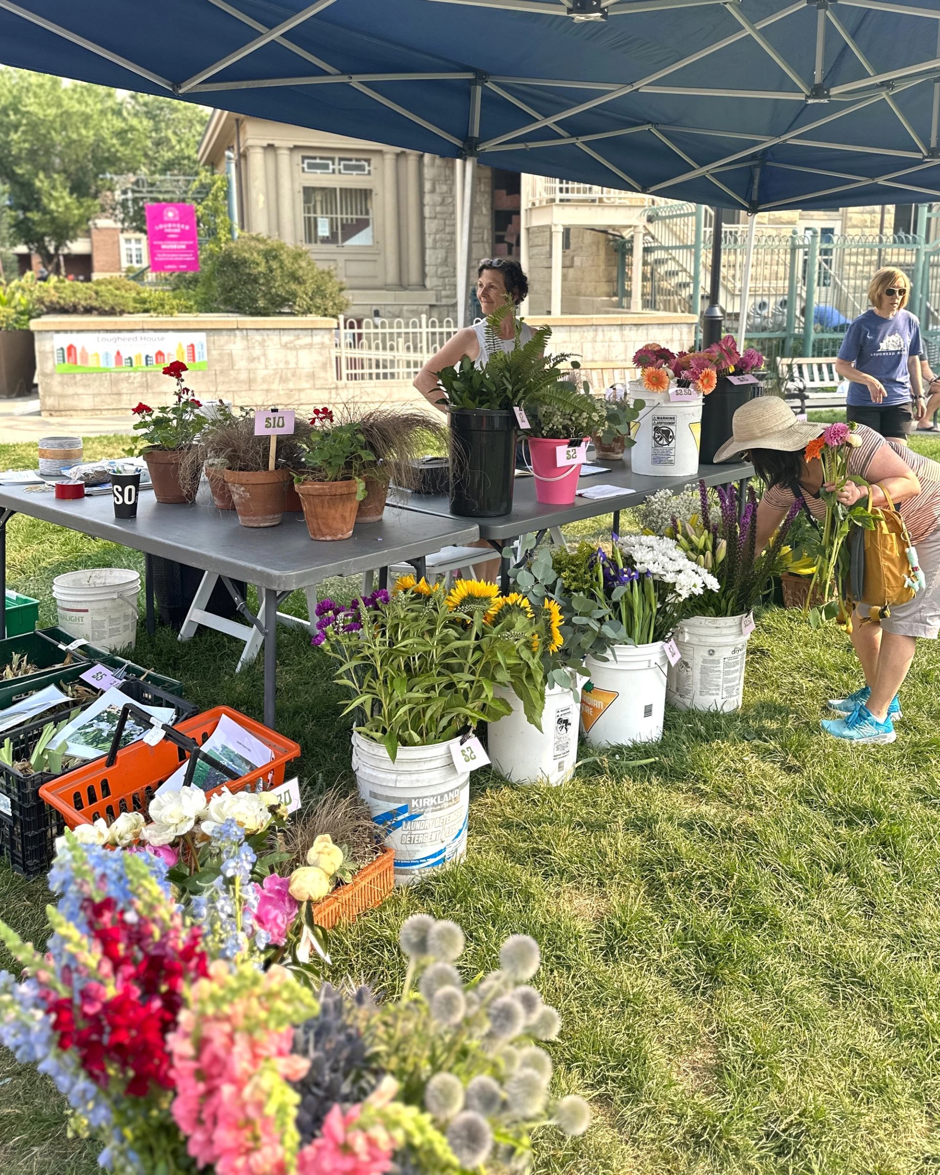 Flower Vendors with beautiful flowers