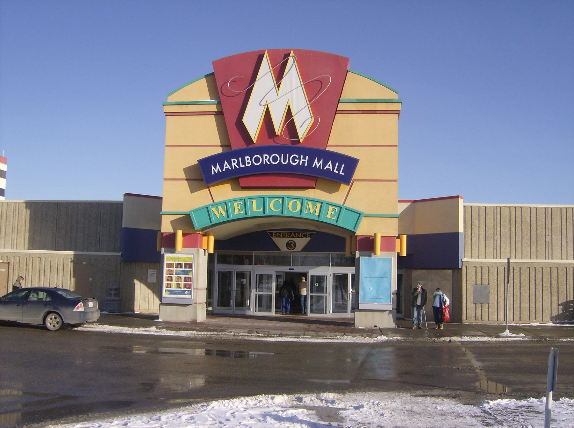 Exterior entrance of the mall
