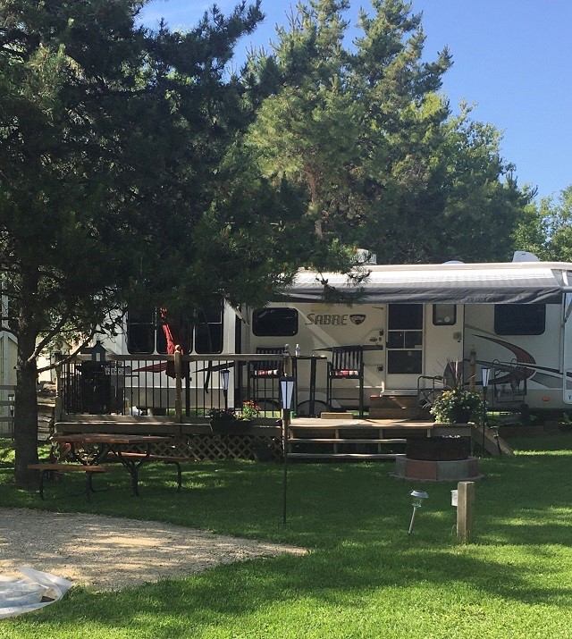 RV campsite at Sandy Beach Campground.