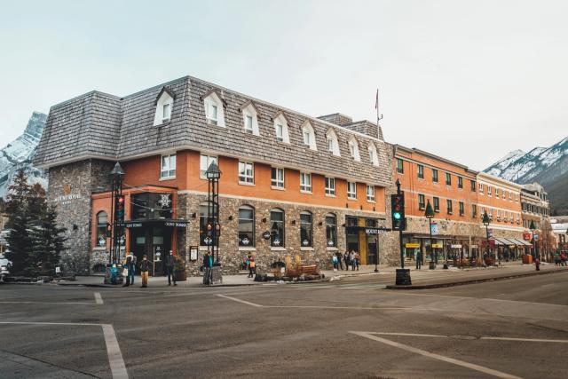 The exterior of the Mount Royal Hotel in Banff.