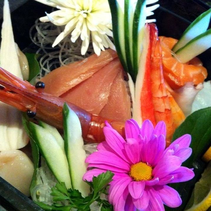 Decorated sushi art.