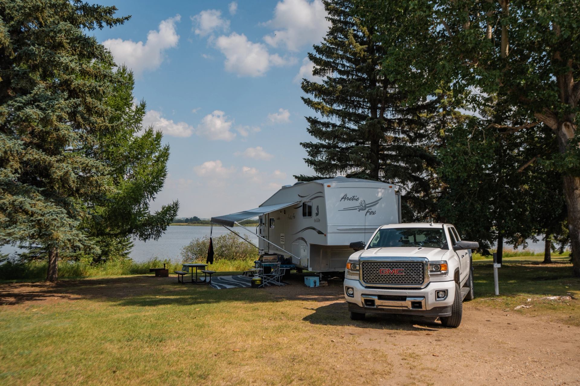 Site at Sedgewick Lake Park Campground.