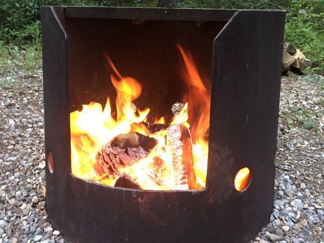 A fire pit.