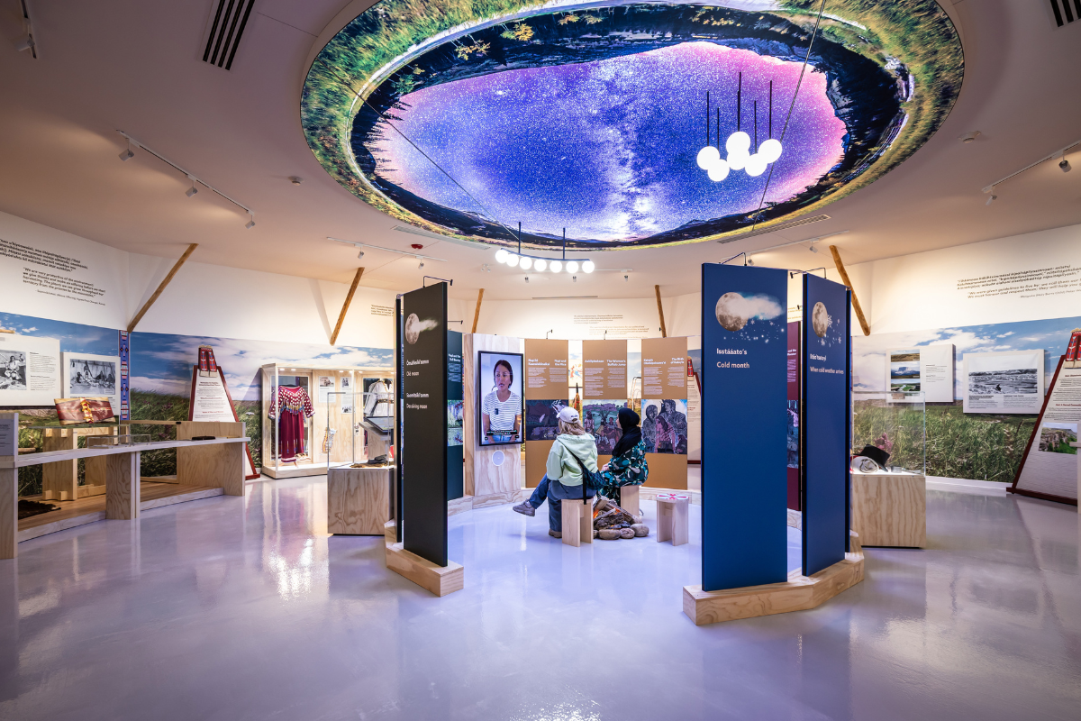 "Kípaitápiiyssinnooni (Our Way of Life)" exhibit at The Confluence Historic Site & Parkland in Calgary