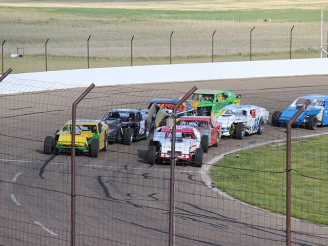 Car racing on the track