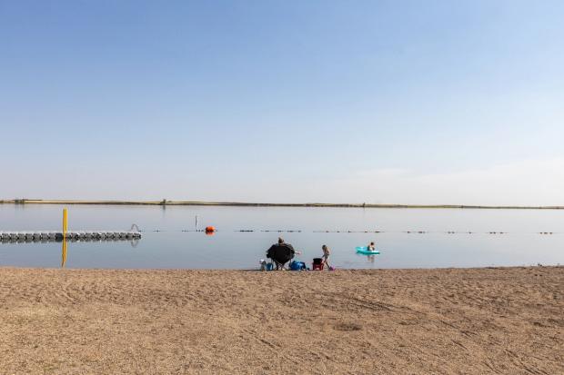 A beach at Ridge Park Campground.