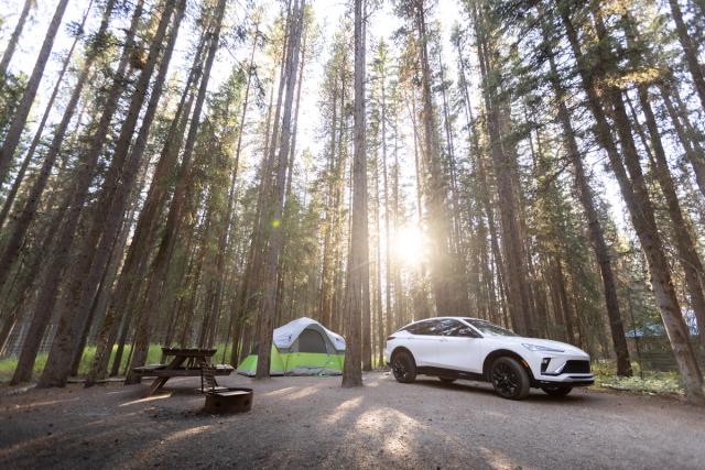 Site at Johnston Canyon Campground.