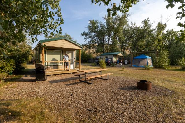 Cabin at Writing-on-Stone Campground.