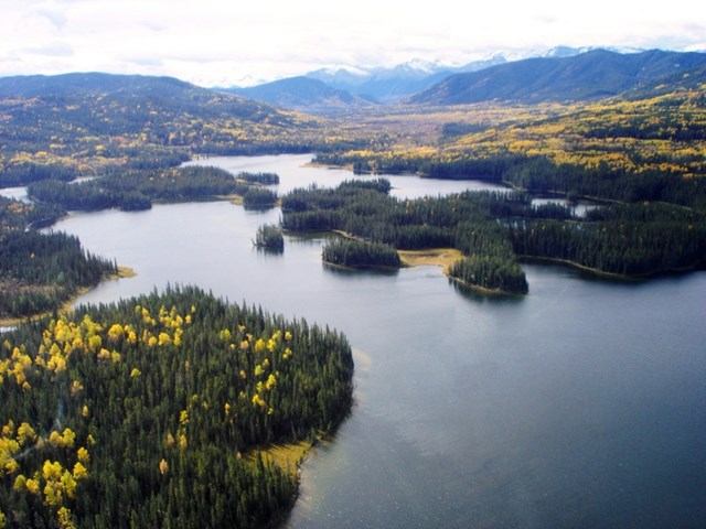 Aerial view of the landscape