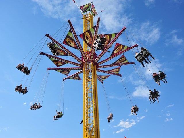 amusement ride at the stampede