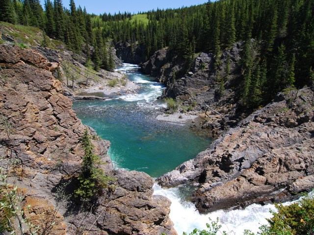 A scenic shot of Sheep River.