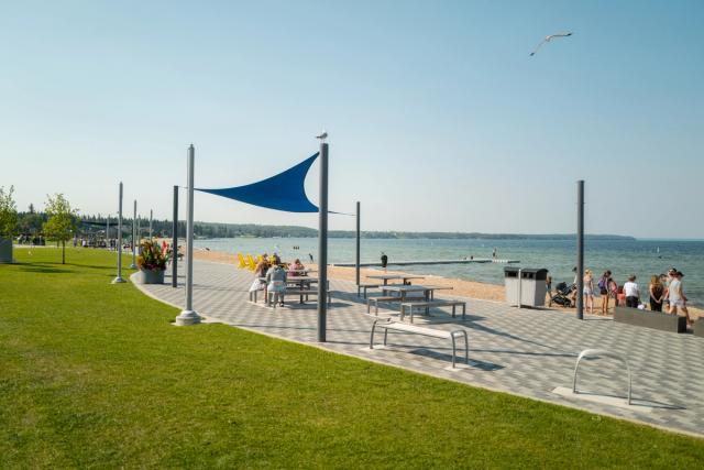 A picnic space at Kinosoo Beach.