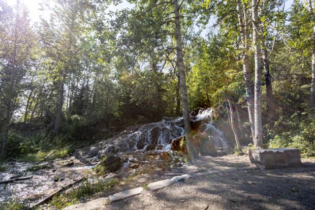 A waterfall at Big Hill Springs.