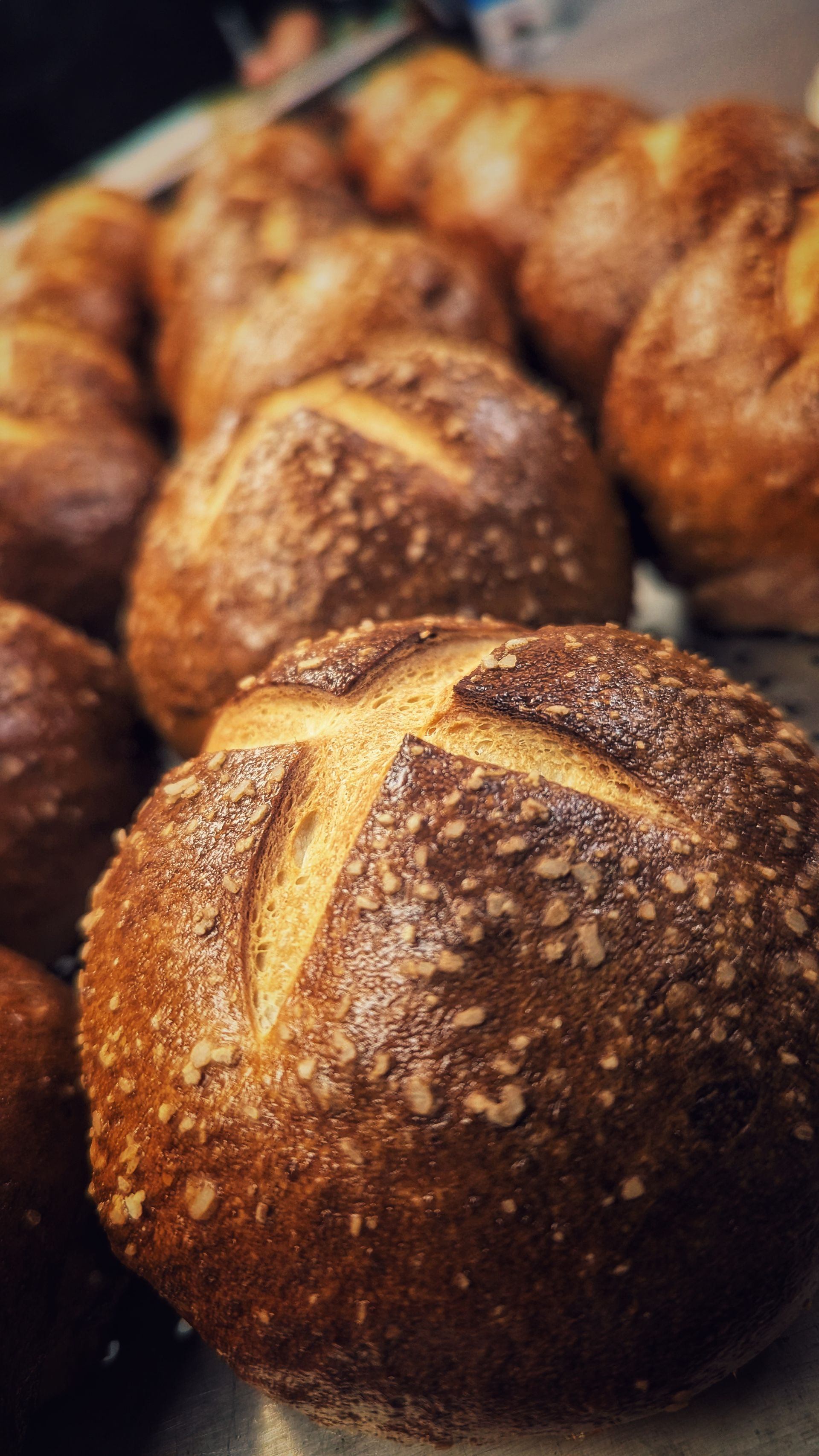 Loaves of fresh bread