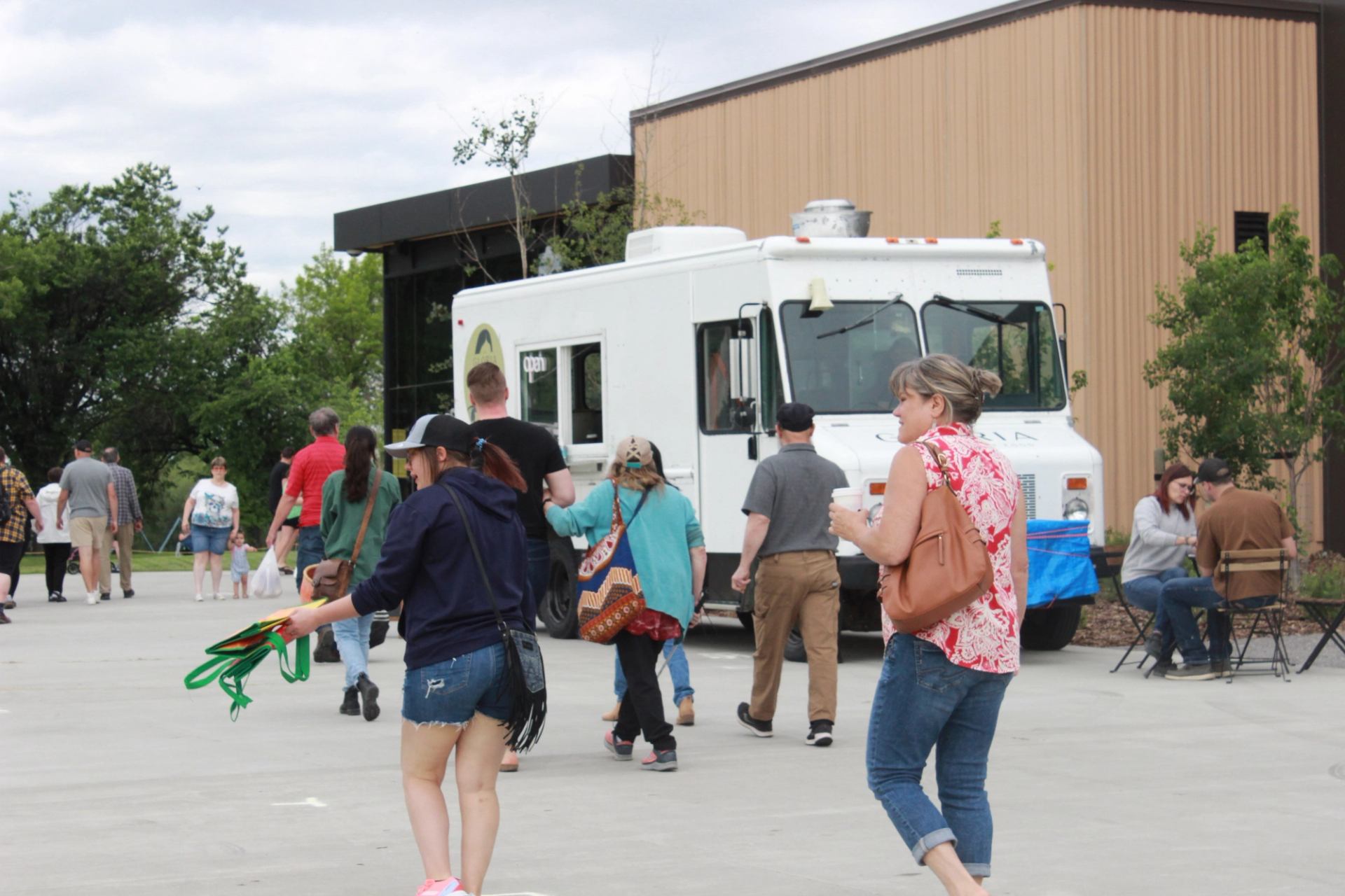People gathering at the market