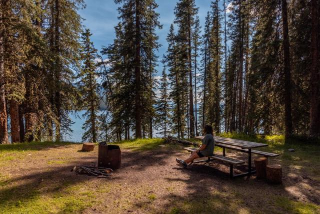 A site at Rock Lake Campground.