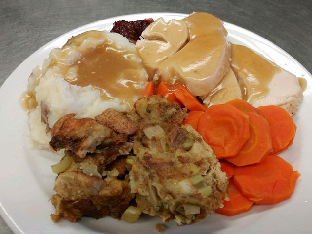Turkey dinner available at the Starlite Diner Car.