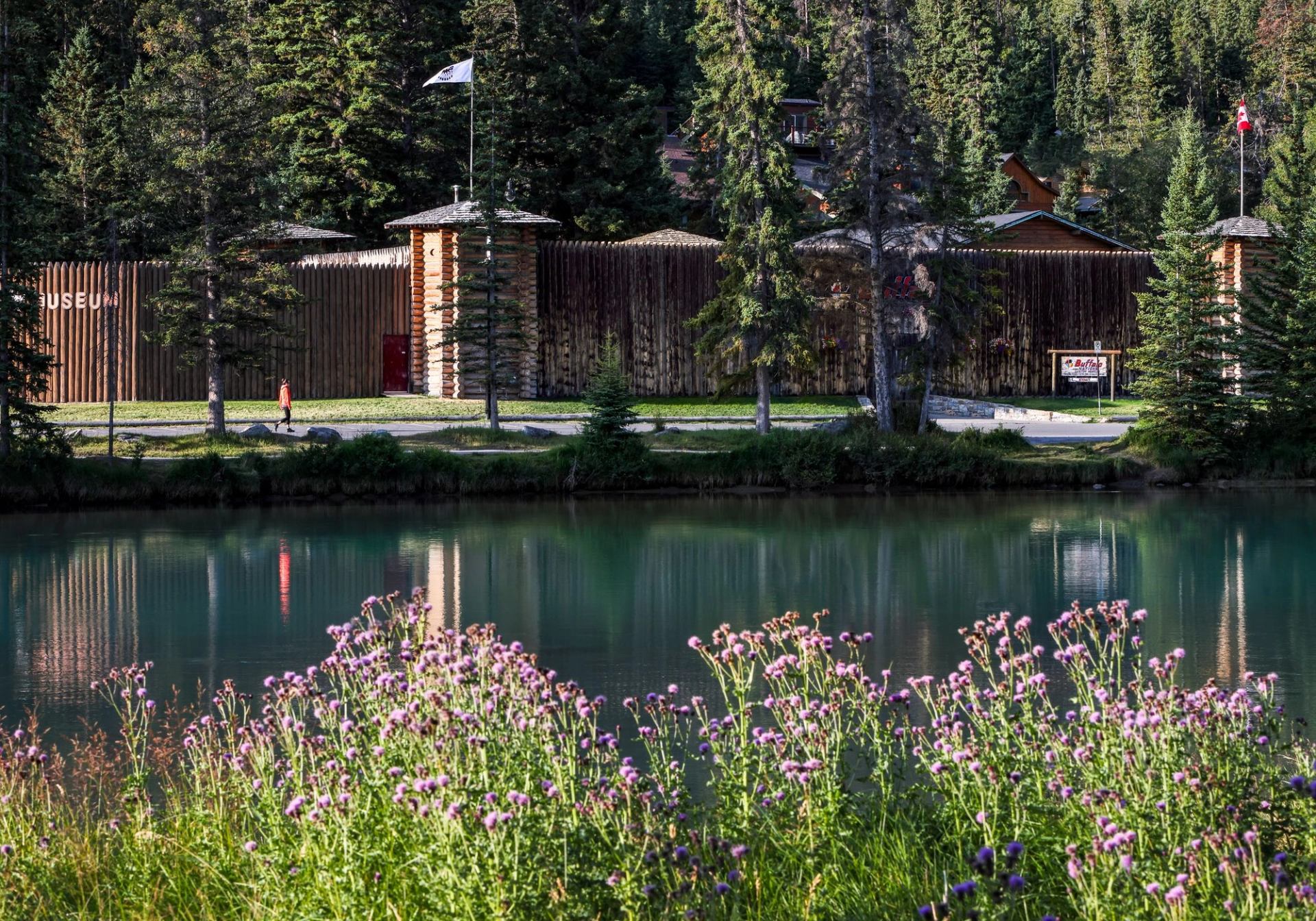 Log fort by the Bow River