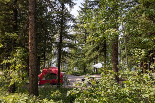 A campsite at Beaver Mines Lake Campground.