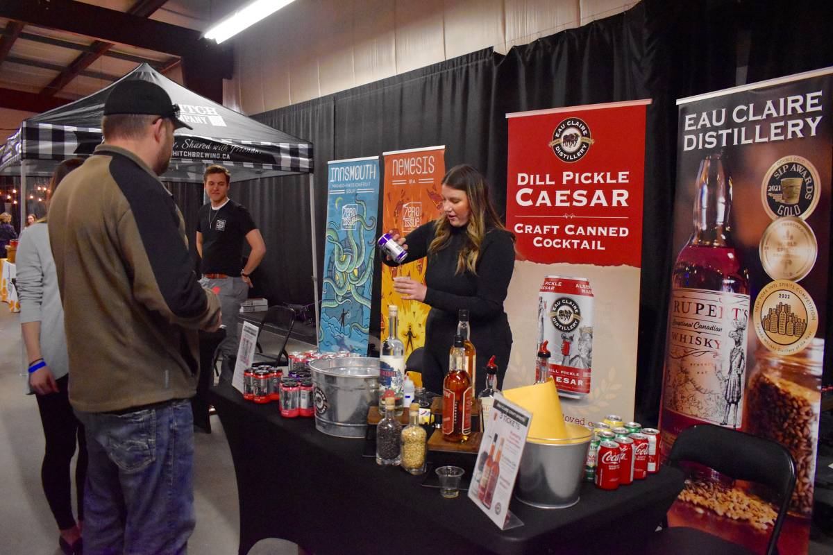 People tasting beverages