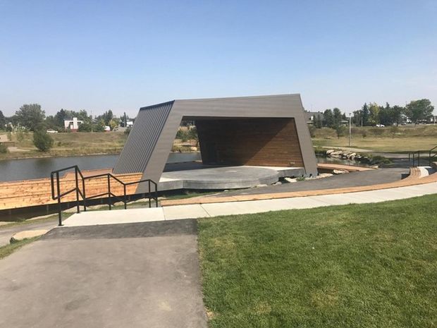 The amphitheatre at Nose Creek Regional Park.