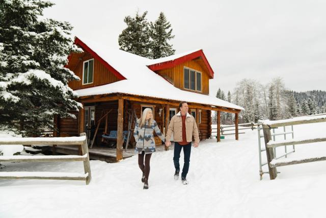 Couple walking through Anchor D Guiding & Outfitting.