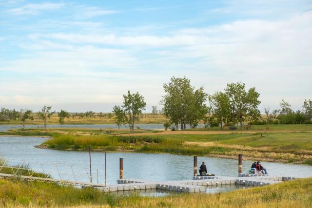 The lake at Blood Indian Park.