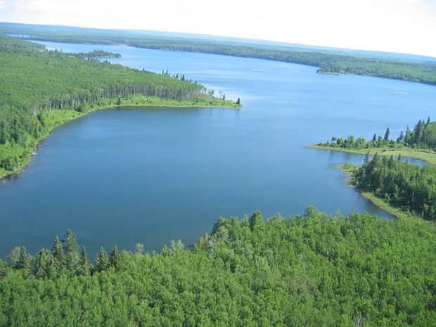 Aerial view of Lakeland Provincial Park.