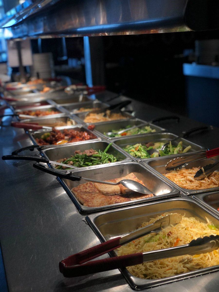 Buffet table