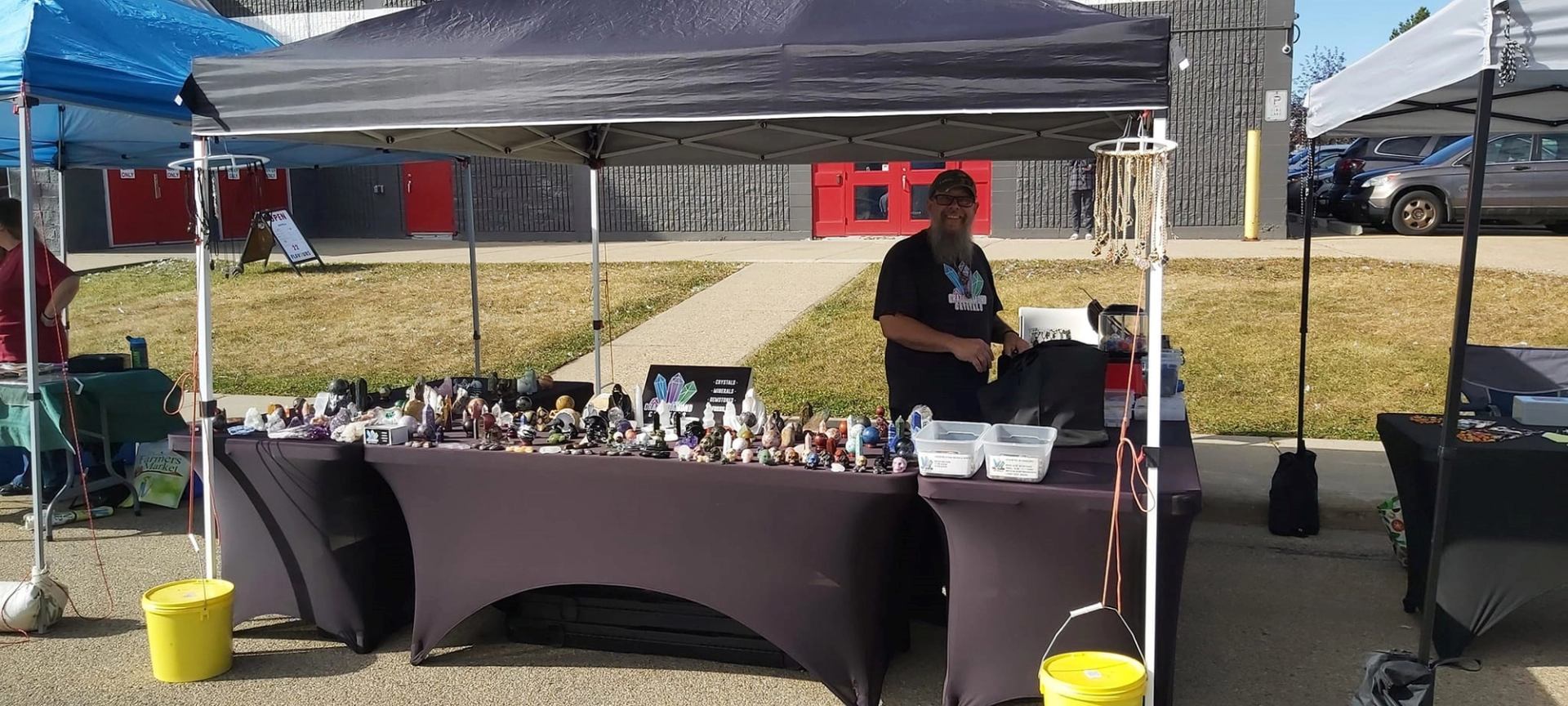 One of the vendors at the market