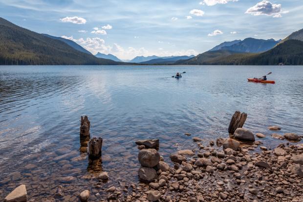 The lake at Rock Lake Campground.