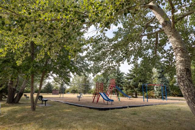 A playground at Cavan Lake Recreational Campground.