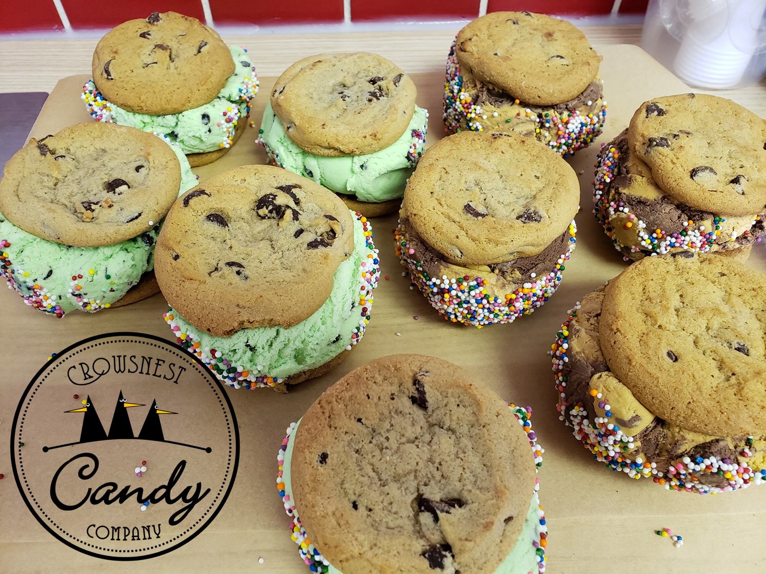 Handmade ice cream sandwiches