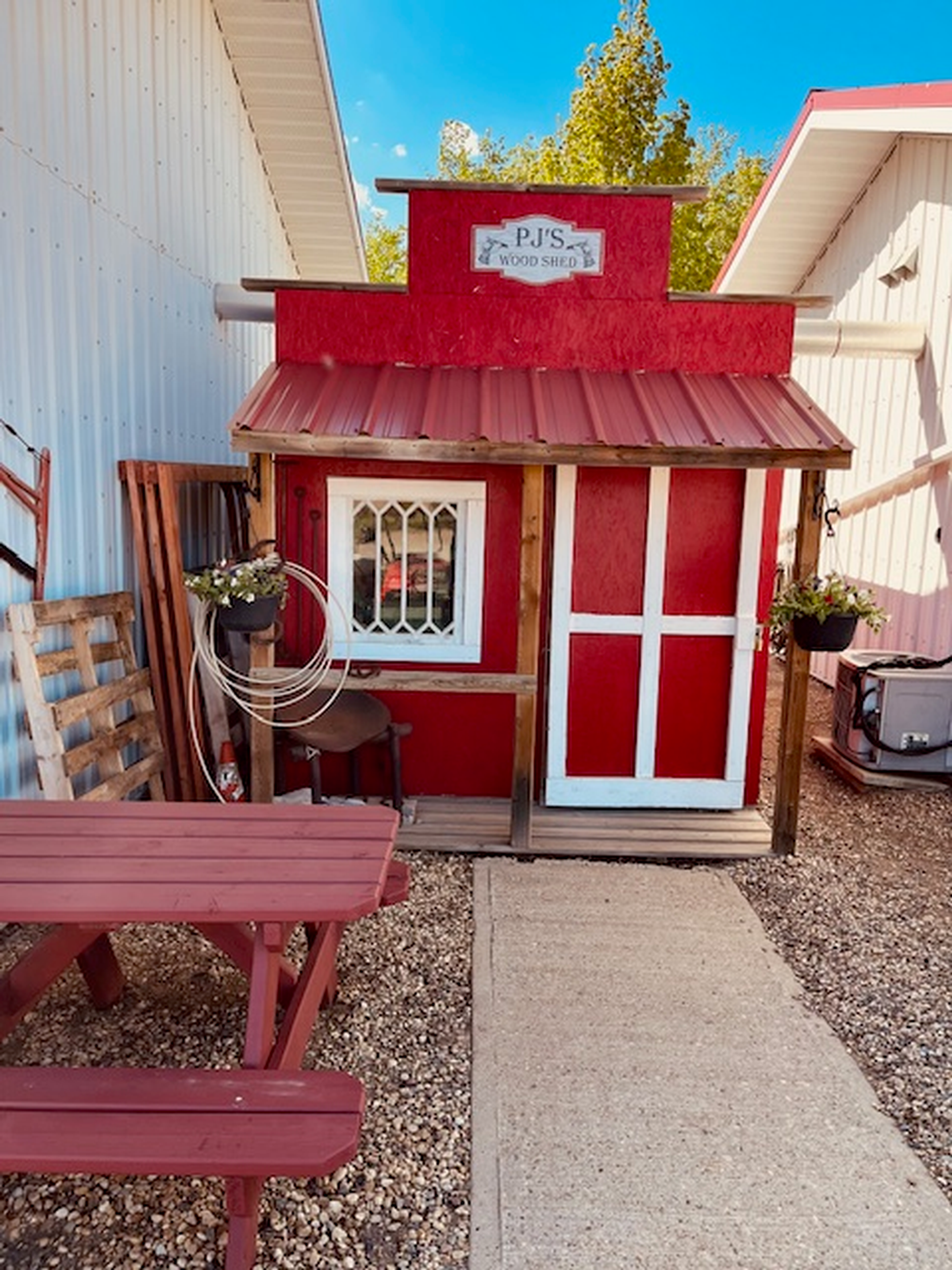 The wood shed.