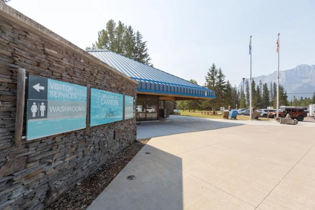 Outside of Canmore Visitor Information Centre.