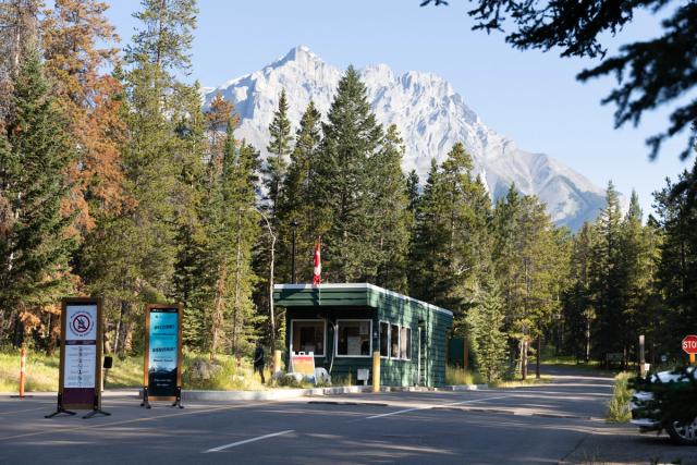 Entrance at Tunnel Mountain Village 1 Campground.