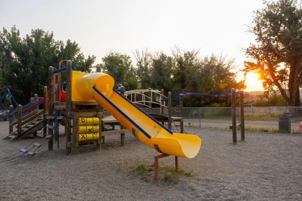 Playground at River Grove Campground and Cabins.