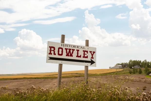 Sign at Rowley Ghost Town.