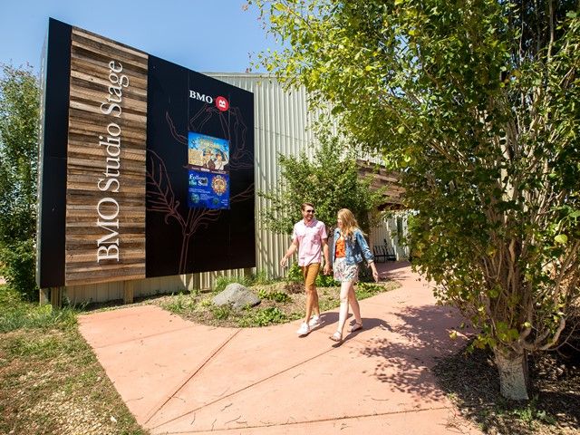 Visitors walking up to the Opera House, BMO Studio Stage.