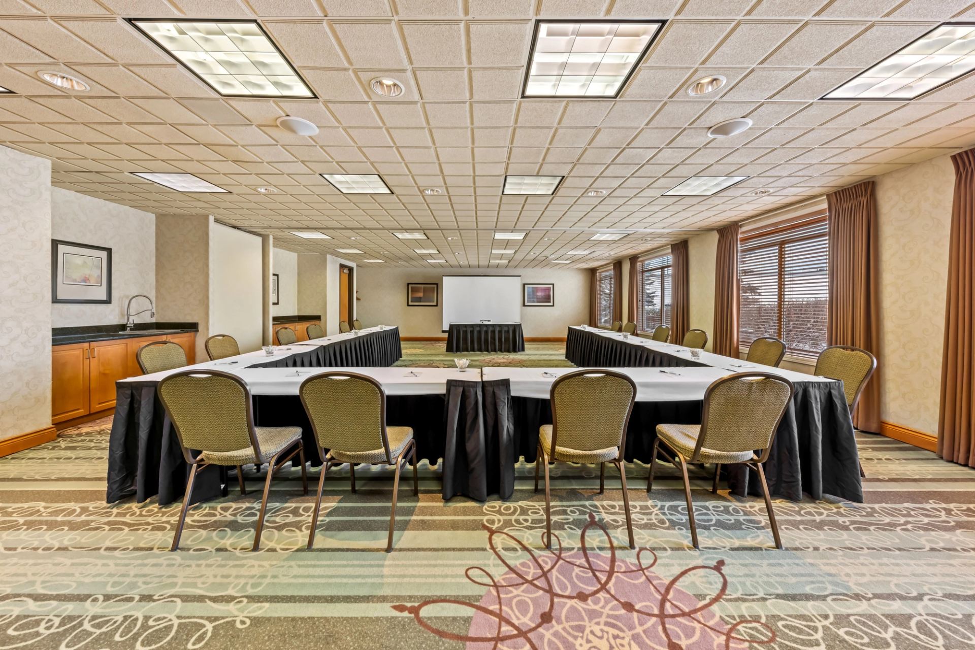 Large meeting space for multi use.